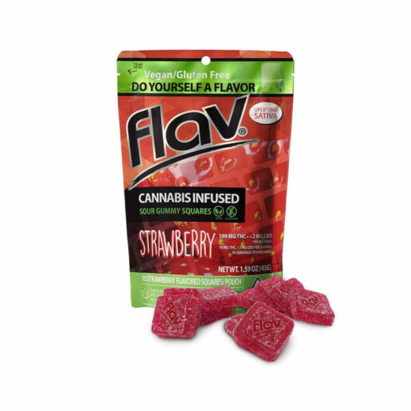 Strawberry Sour Gummy Squares